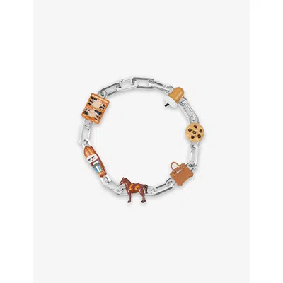 Poubel Mens Chataignes Sterling-silver Charm Bracelet