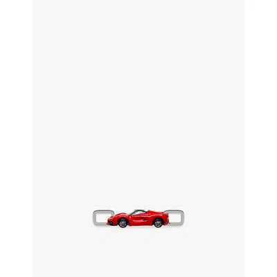 Poubel Mens  Sports Car Sterling-silver And Enamel Charm In Red