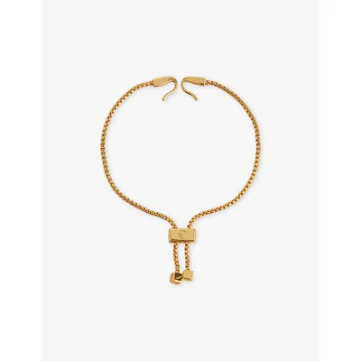 Poubel Mens Single Charm 14ct Gold-plated Sterling-silver Bracelet