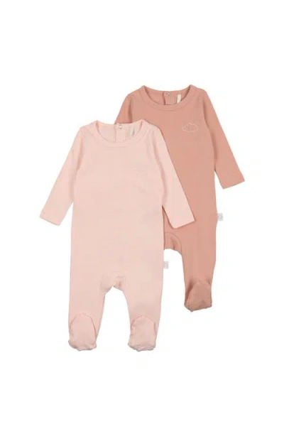 Pouf Babies'  2 Pack Footies In Pink