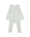 Pouf Baby Boys' Grid Top And Bottom Pajama Set- Baby