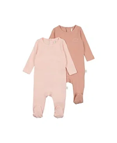 Pouf Baby Girls' 2 Pack Footies - Baby In Pink