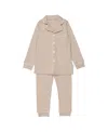 Pouf Baby Girls' Ribbed Grandpa Pj Set - Baby In Brown