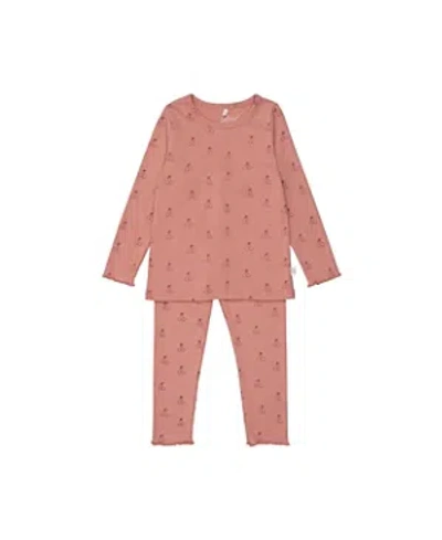 Pouf Baby Unisex Cherry Print Set - Baby, Little Kid, Big Kid In Pink