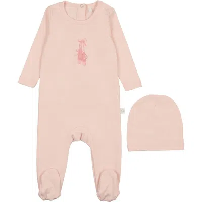 Pouf Babies'  Ballet Slippers Footie In Pink