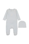 Pouf Boys Velour Embroidered Footie In Black