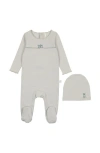 Pouf Bunny Graphic Footie In Baby Blue