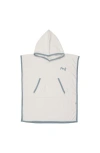Pouf Cover In Up White With Blue