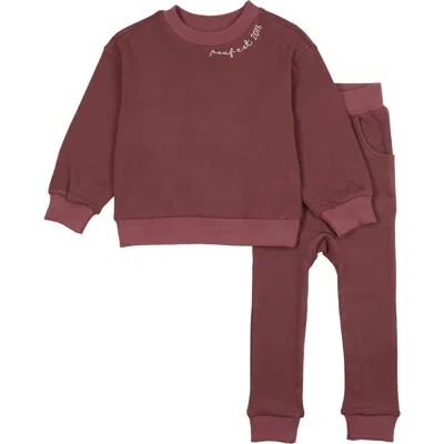 Pouf Babies'  Embroidered Set In Pink
