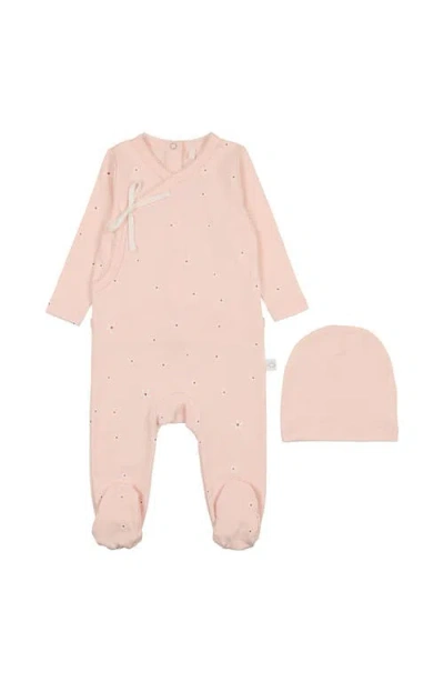 Pouf Babies'  Floral Wrap Footie In Pink