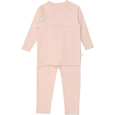 Pouf Kids'  Floral Wrap Pj In Pink