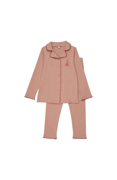 Pouf French Grandpa Pj For Baby Girl In Pink
