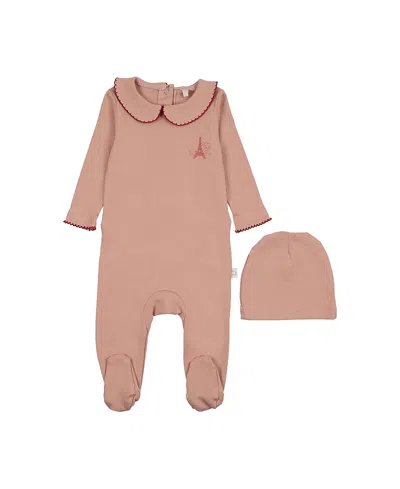 Pouf Girls' French Grandpa Footie - Baby In Brown