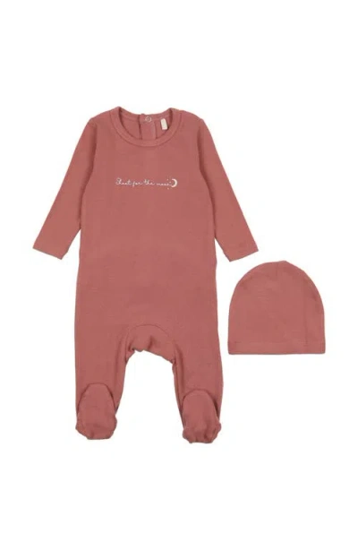 Pouf Babies'  Girls Shoot For The Moon Footie In Pink