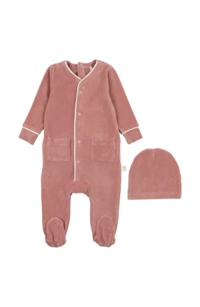 Pouf Babies'  Girls Velour Footie In Brown