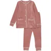 Pouf Girls Velour Pj In Pink