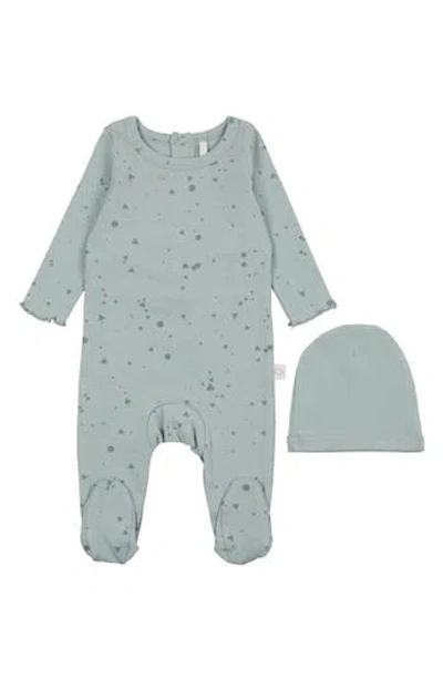 Pouf Babies'  Grandpa Footie & Hat In Blue