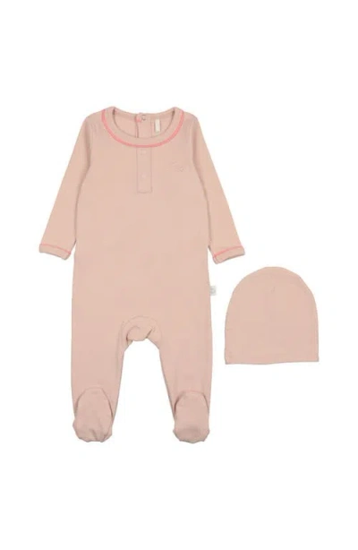 Pouf Babies'  Grandpa Footie In Pink/fuschia