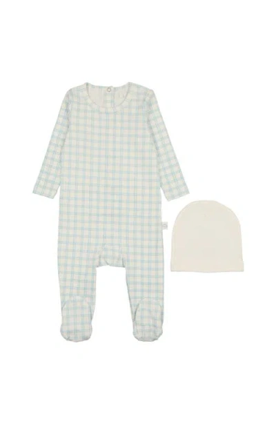 Pouf Babies'  Grid Footie In Blue