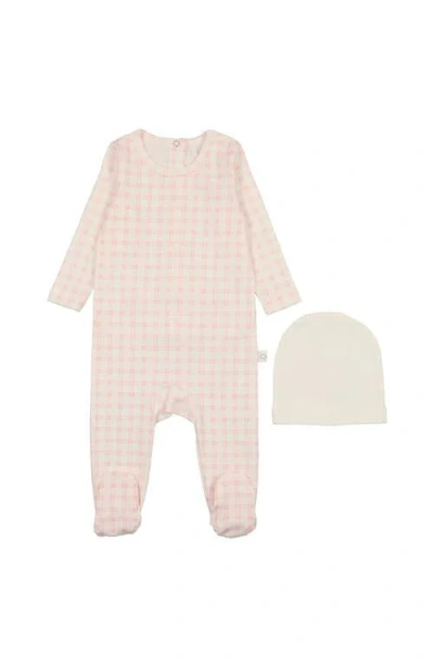 Pouf Babies'  Grid Footie In Pink