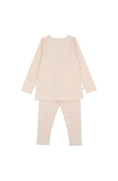 Pouf Kids'  Grid Pj In Pink