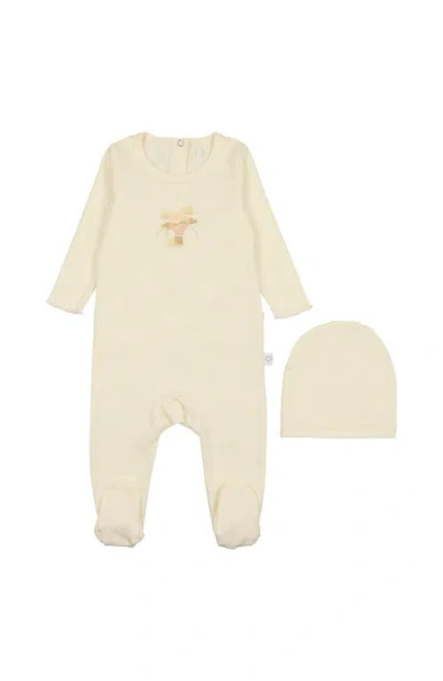 Pouf Babies'  Hot Air Balloon Footie In Cream/pink
