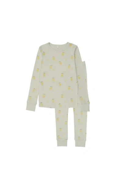 Pouf Kids'  Lemon Print Pj For Boy In White