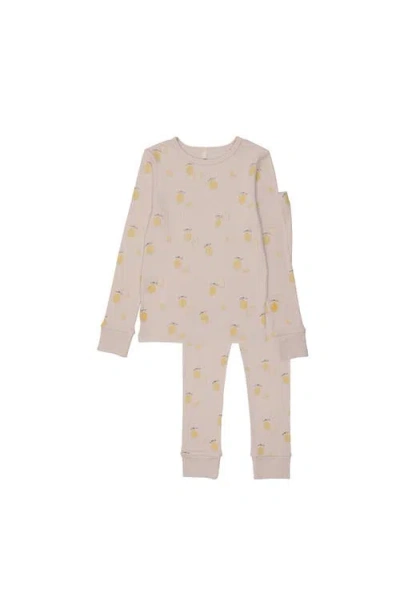 Pouf Kids'  Lemon Print Pj For Girl In Pink