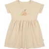 Pouf Pear Graphic Dress In Cream