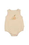 Pouf Pear Graphic Romper In Cream