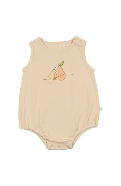 Pouf Kids'  Pear Graphic Romper In Cream