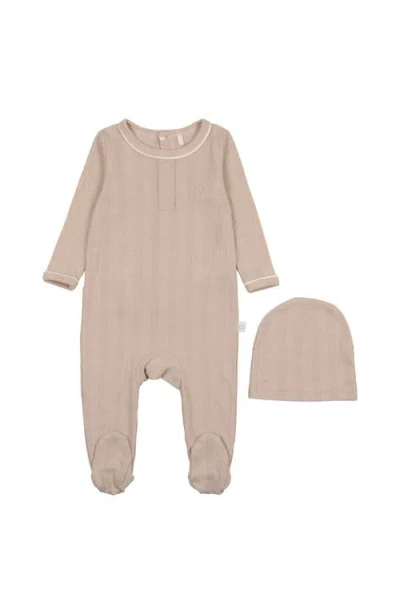 Pouf Babies'  Ribbed Grandpa Footie In Nude