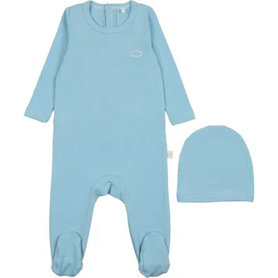 Pouf Babies'  Stitched Footie In Bright Blue