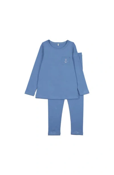 Pouf Stitched Graphic Pj For Baby Boy In Blue