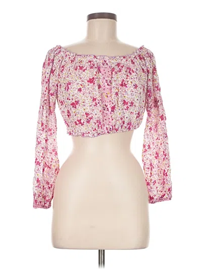 Pre-owned Poupette St Barth 3/4 Sleeve Blouse In Pink