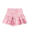 Poupette St Barth Alizee Cotton-blend Skirt In Pink
