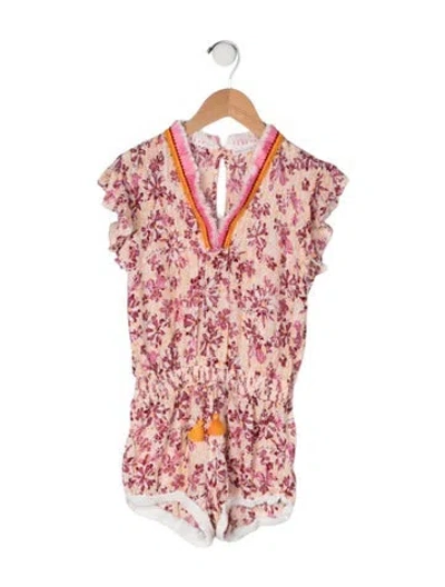 Pre-owned Poupette St Barth Babies' All Over Print Romper In Multi