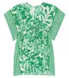 Poupette St Barth Amaya Printed Dress In Mint Tropical