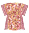Poupette St Barth Amaya Printed Dress In Orange Dalia