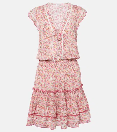 Poupette St Barth Anais Floral Minidress In Pink