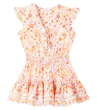 Poupette St Barth Kids' Anais Gathered Floral Dress