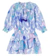 Poupette St Barth Anna Printed Cotton Dress In Blue