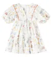 Poupette St Barth Aria Floral Cotton-blend Dress In Blue