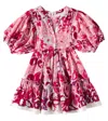 Poupette St Barth Aria Ruffled Cotton Dress In Pink