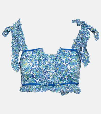 Poupette St Barth Top Ariane In Blue