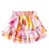 Poupette St Barth Ariane Striped Cotton Skirt In Multicoloured