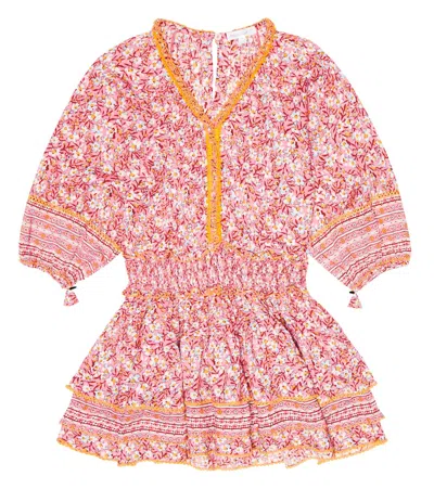 Poupette St Barth Kids' Ariel Floral Dress In Light Pink Paquerette