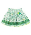 Poupette St Barth Ariel Floral Skirt In Green Mid 70s Garden