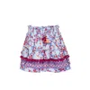 Poupette St Barth Ariel Mini Skirt Kids Blue Kookoo Bird In Multi