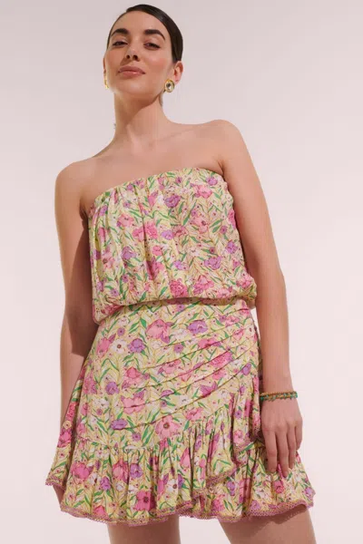 Poupette St Barth Bandeau Dress Ambra In Neutral